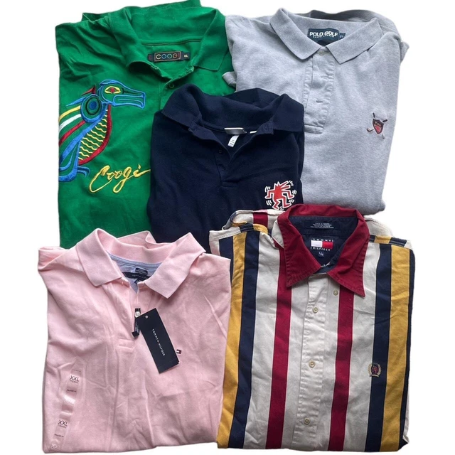 Mens Collared Shirts Lot (5) - Coogi, Tommy Hilfiger, Polo Ralph Lauren, Lacoste