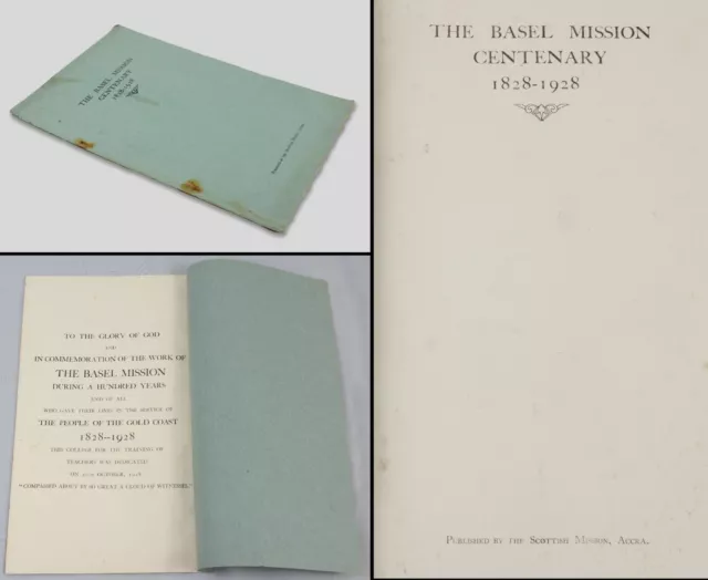 c1928 rare BASEL Mission Centenary rare pamphlet printed ACCRA Gold Coast Ghana