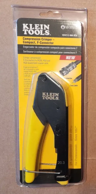 Klein Tools VDV212-008-SEN Compact Compression Crimper, F-Connector