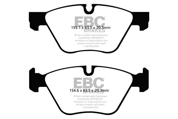 EBC Redstuff Front Brake Pads for BMW 5 Series (F10) 528 (3.0) (2010 > 11)