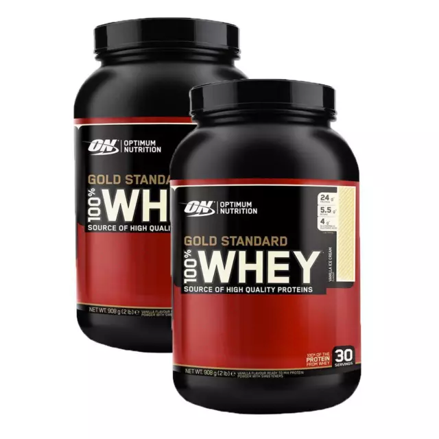 (41,29 EUR/kg) Optimum Nutrition 2x Whey Gold Standard 896g Dose Protein Eiweiß