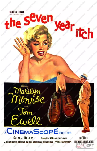 Seven year itch : Old Marilyn Monroe movie Poster reproduction