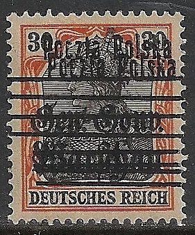 Poland stamps 1918 MI 11 DOUBLE Overprint  MLH  VF