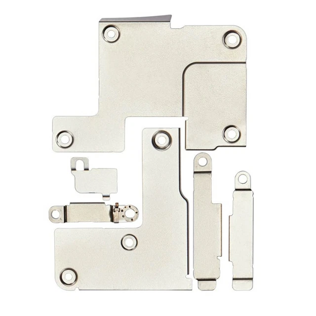Set De Supports De Fixation Intérieure Pour IPhone 8 - Pièces Petites, Couleur Argenté, Neuf D'origine