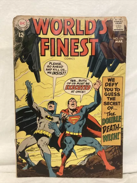 Worlds Finest Comic Book 174 Silver Age Batman Superman