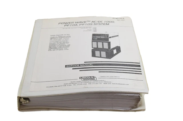 Lincoln Svm174A Service Manual. Power Wave Ac/Dc 1000, Pf10A, Pf10S System. 2007