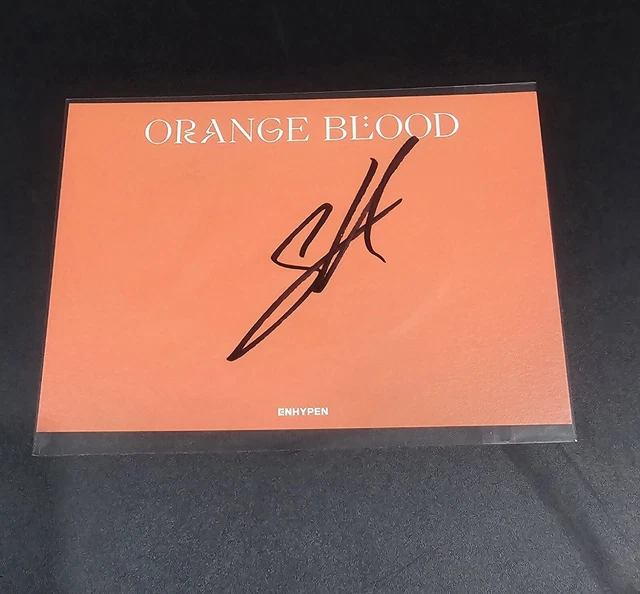 SUNGHOON ENHYPEN OFFICAL Signed Orange Blood Postcard