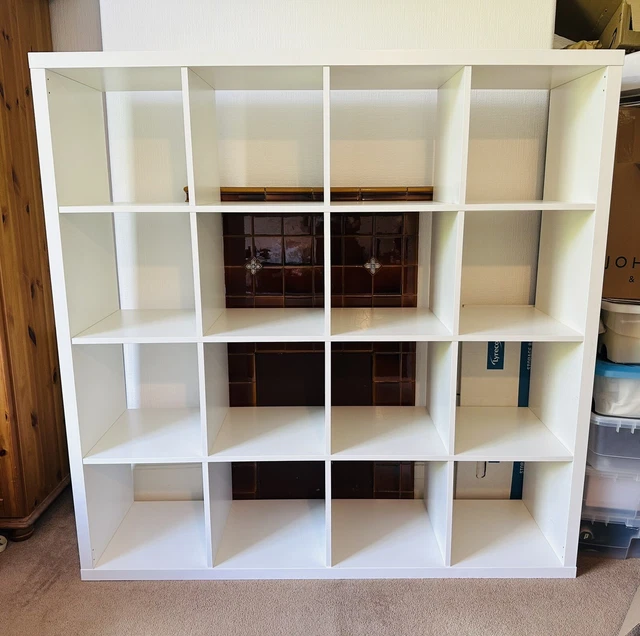IKEA KALLAX SHELVING Unit White 16 Holes 4x4 Square Cube High