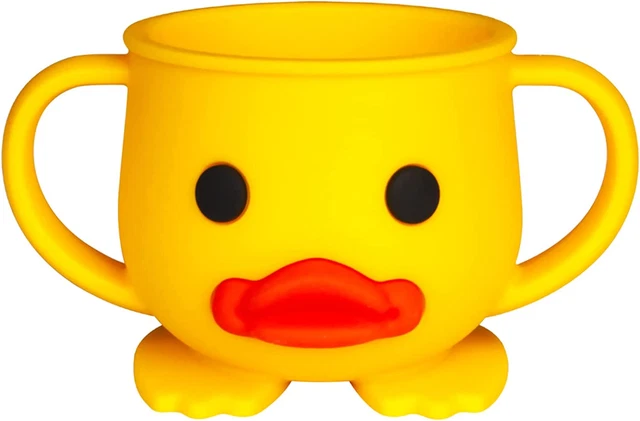 Linowos Toddler Cup, Silicone Training Cup, Baby Led Weaning Cup with Double Han