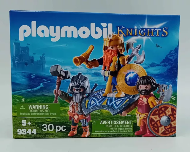 Playmobil  9344 KNIGHTS Zwergenkönig Ritter Festung Zwerge König Krieger NEU