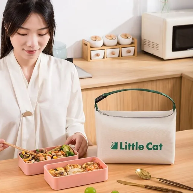 Fiambrera térmica japonesa con compartimentos para niños, contenedor de  alimentos con calefacción, bento box
