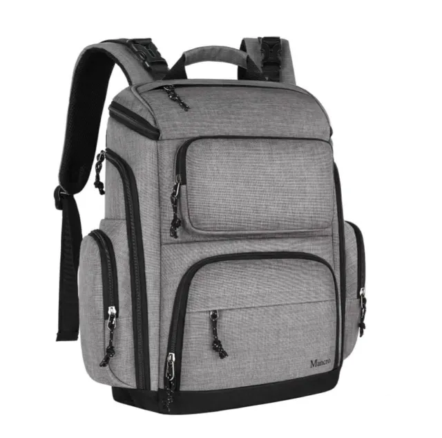 Mancro Diaper Bag Backpack, Multi-functional Baby Travel Back Pack for Dad, Men
