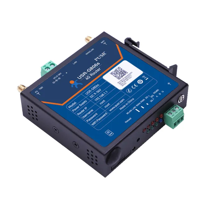 USR-G806s-EAU Industrial 4G w/RS485 Serial Adapter 4G LTE cellular VPN Router 2