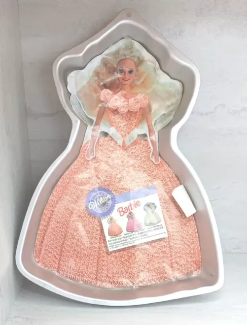 Vintage 1992 Wilton Barbie Mattel Aluminum Cake Pan #2105-2551 NOS Vintage 1992 Wilton Barbie Mattel Aluminum Cake Pan #2105-2551 NOS