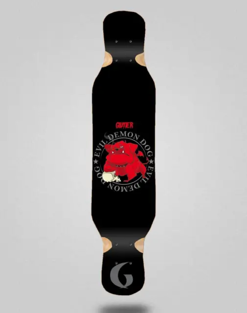Skate Skateboard Longboard Deck 46x10 Glutier Demon Dog