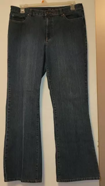 Venezia Bootcut Jeans Womens Plus Size 18 Tall Blue Dark Wash Denim