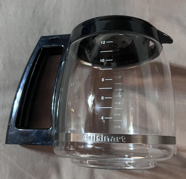 Cuisinart 12 Cup Coffee Maker Carafe Glass Pot Black DCC-1200 DCC-1100 DGB-550 Cuisinart 12 Cup Coffee Maker Carafe Glass Pot Black DCC-1200 DCC-1100 DGB-550