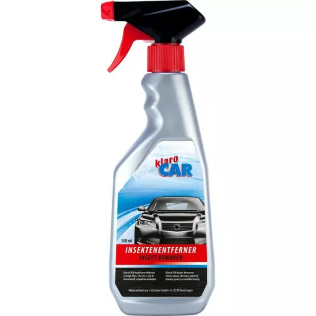 12x 500ml Klarocar Voiture Détachant pour Insectes Produit de Nettoyage Vitres
