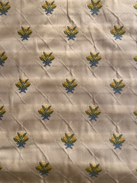 6 Yards  LEE JOFA Ryder Weave Bluebelle Cream Ground Yellow/Blue/Green Flowers 2