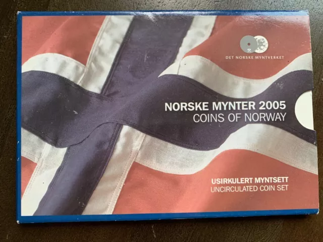 Norwegen - Norway KMS 2005 - 50 Öre, 1, 5, 10, 20 Kronen - UNC Mint Coin Set