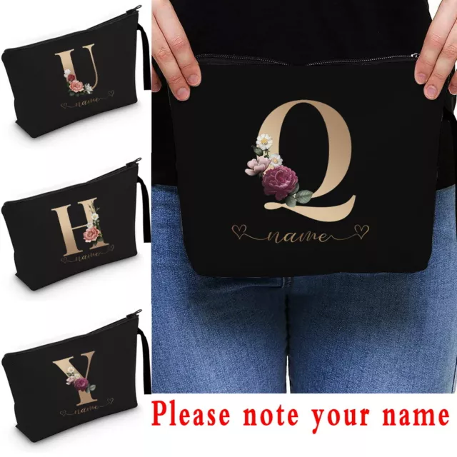 Personalised Custom Name - Makeup Bags Toiletry Purse Holder Beauty Wallet Cases