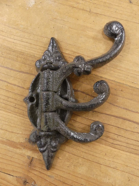 Cast Iron SWIVEL Coat Hook Hat Hooks Rack Hall Tree Restoration Antique Restor