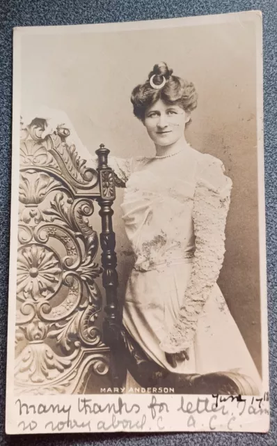 Antike Postkarte Mary Anderson Erfinder veröffentlicht 1902