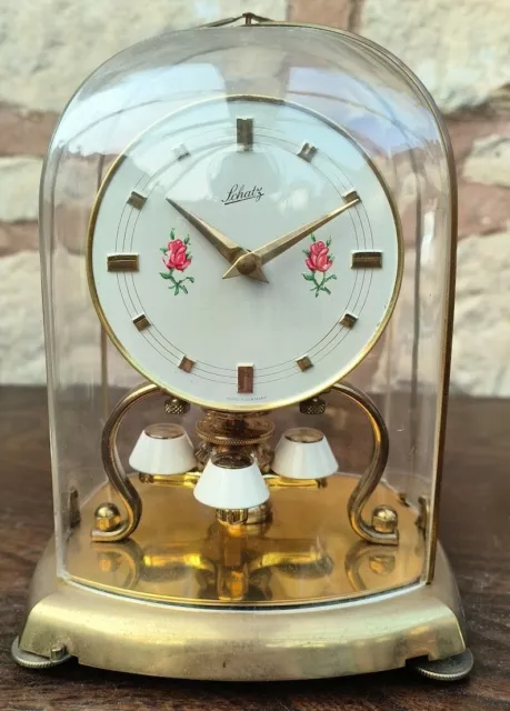 Stylish Vintage Schatz Torsion Clock - German Anniversary Mantel Clock 1970