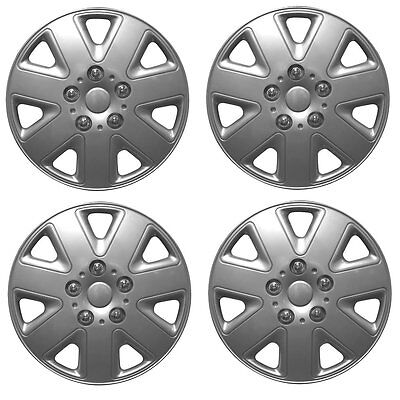 ALLOY LOOK SET OF 4 x 15 INCH SILVER WHEEL TRIMS COVERS HUB CAPS 15"