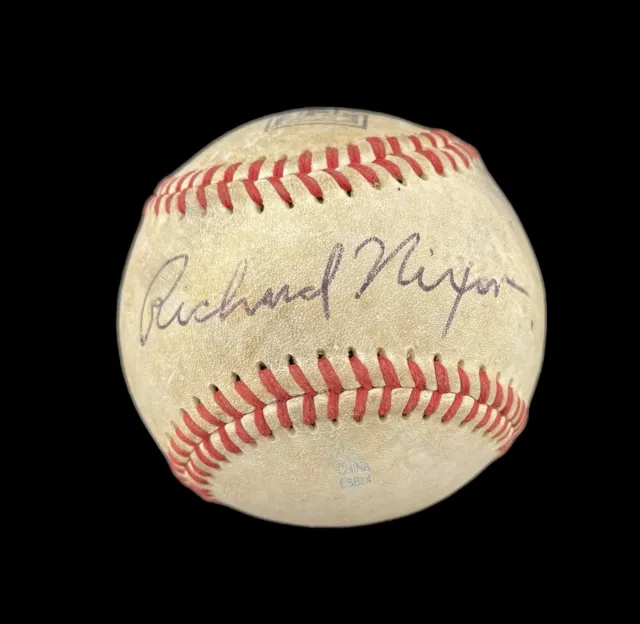 Richard Nixon Signed Baseball President Autograph