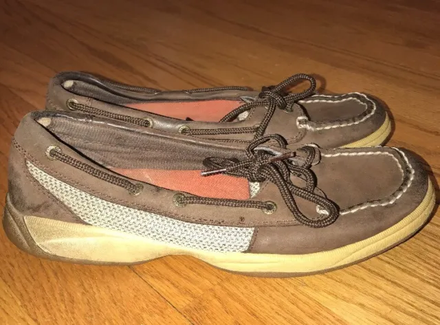 SPERRY TOP SIDER Intrepid Beach Deck Flats Loafers Leather Women Shoes Sz 7.5 #