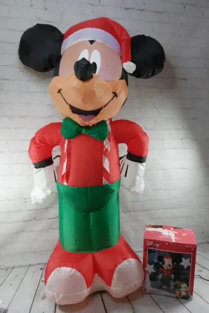 3.5' MICKEY MOUSE Christmas Gemmy Inflatables Airblown Disney Holiday ...