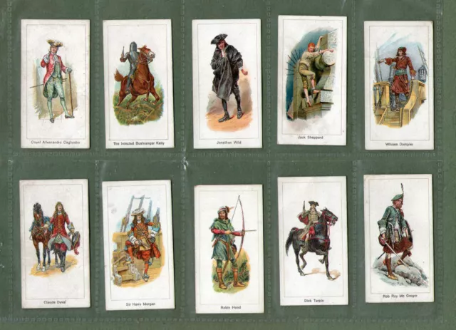 Tobacco Cigarette cards Highwaymen  1924  set of 25