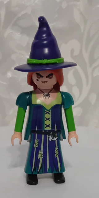PRE-OWNED PLAYMOBIL SERIES 15 Magic Witch Halloween Blue and Green