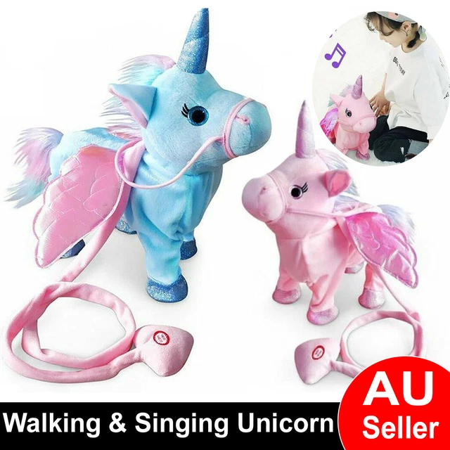 Walking shop singing unicorn
