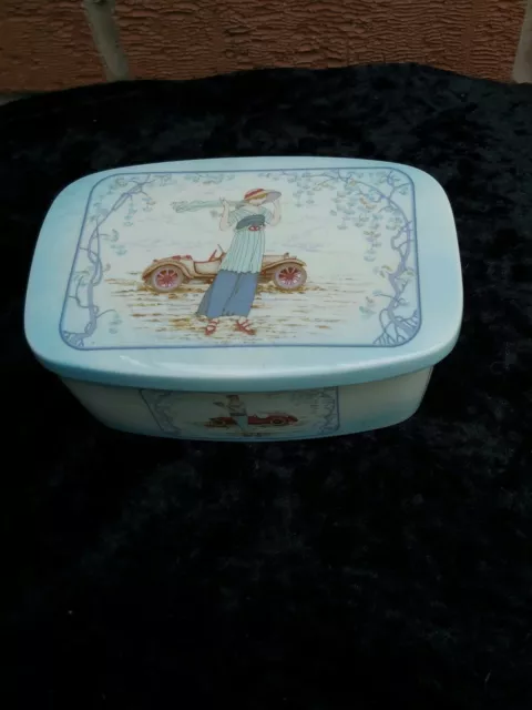 Eine Abteilung Royal Worcester Spode Palissy Bone China Schmuckstück Box in
