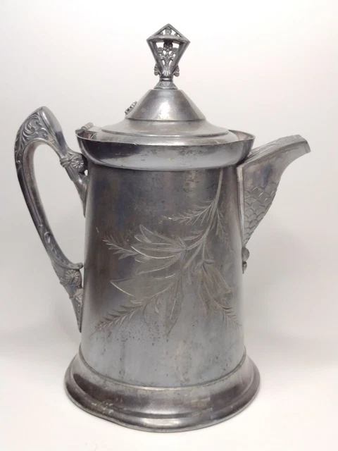 Antique Hartford Silver Plated Quad Plate Large Iced Water Pitcher #1377