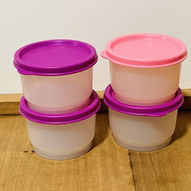2 Tupperware Pink Snack Containers 4914 4922