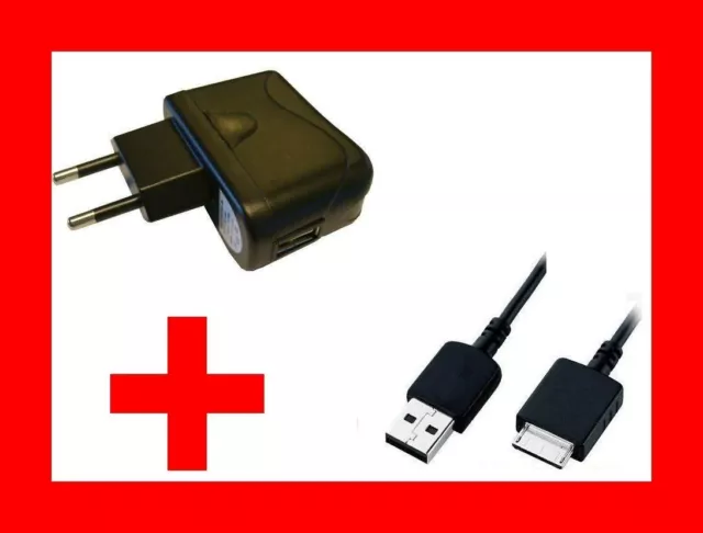 ★★★ CHARGEUR SECTEUR + CABLE USB 150 Cm Sony Walkman NWZ-E585 MP3