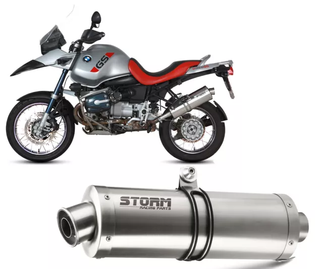 Pot D'Echappement Storm by Mivv Oval Acier pour Bmw R 1150 Gs 1999 > 2003