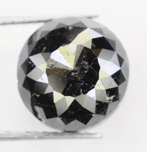 5.23 Ct Natural Loose Black Color Round Rose Cut Beautiful Engagement Diamond