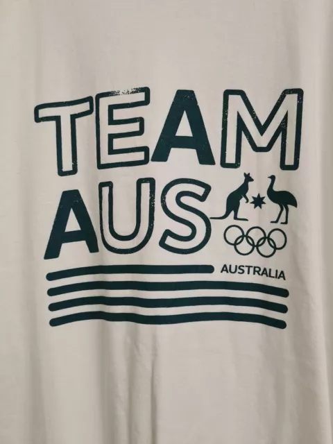 Australian Olympic Team AUS Australia Mens Tshirt Size XL White BNWT Official 3