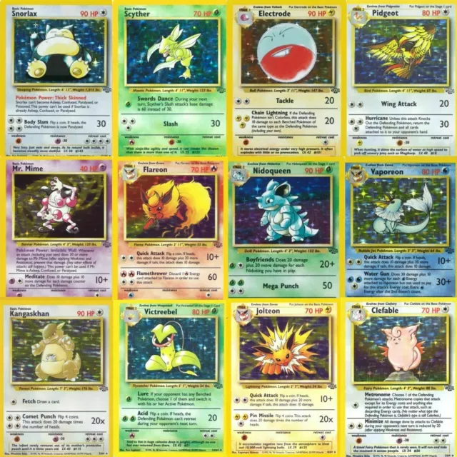 Basisset JUNGLE Paket Pokémonkarten - Karte auswählen - Holo selten - alle Karten