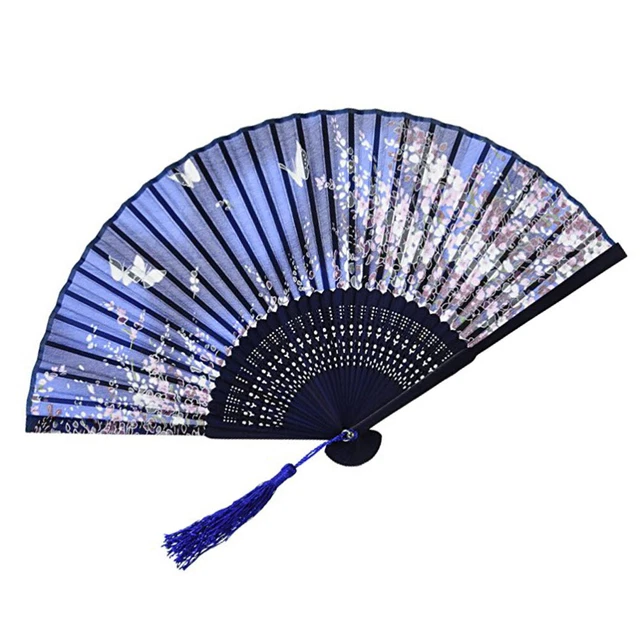 Choyaxo Ventaglio Pieghevole Cinese In Bambù, Pizzo E Seta, Con Nappe, Rosa, 50 Cm Aperto, Per Matrimoni E Balli - 2