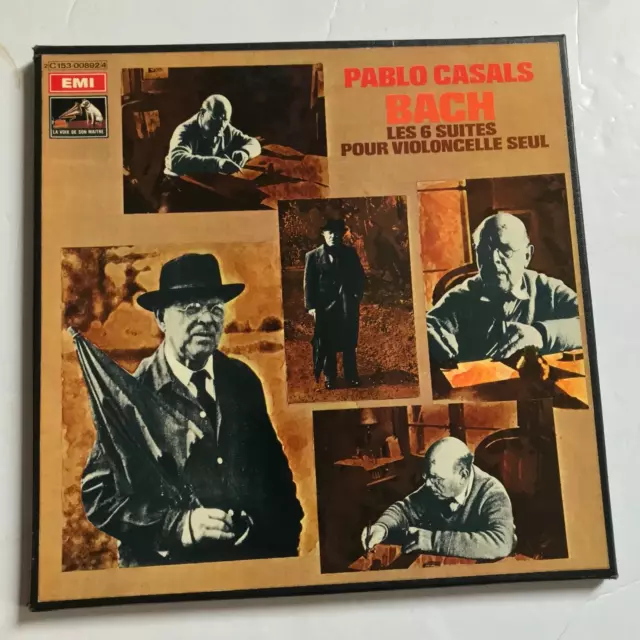 PABLO CASALS - BACH Les Six Suites Pour Violoncelle Seul (Cello) 3 x EMI BOX SET