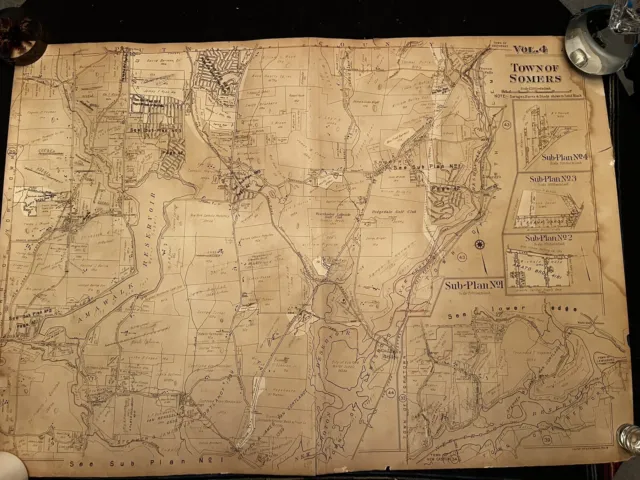 Antique Map Somers, NY 1930