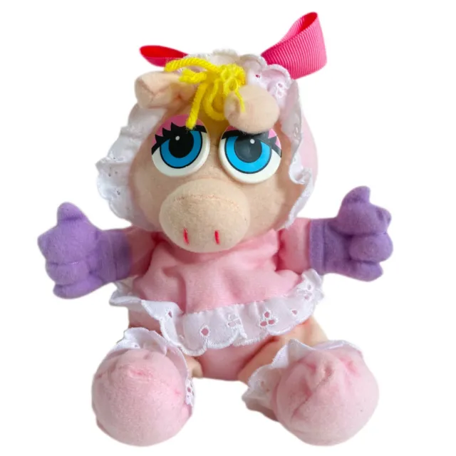 Muppet Babies Miss Piggy Toy Doll by Toy Biz 1997 RARE Vintage Beanie Plush 8"