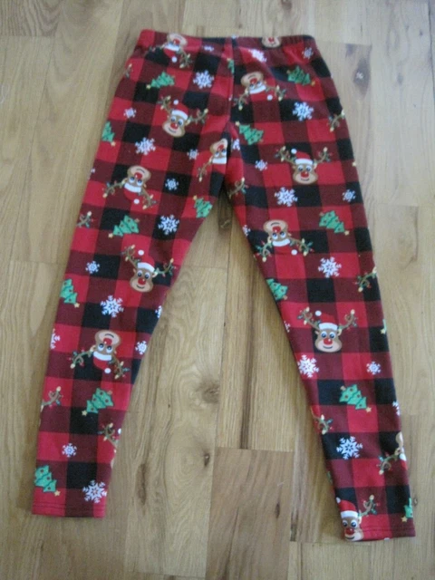 No Boundaries Fleece Lined Reindeer Christmas Sleep Wear Bottoms Youth 11-13