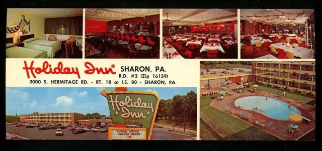 Pennsylvania PA Oversized postcard Holiday Inn Sharon