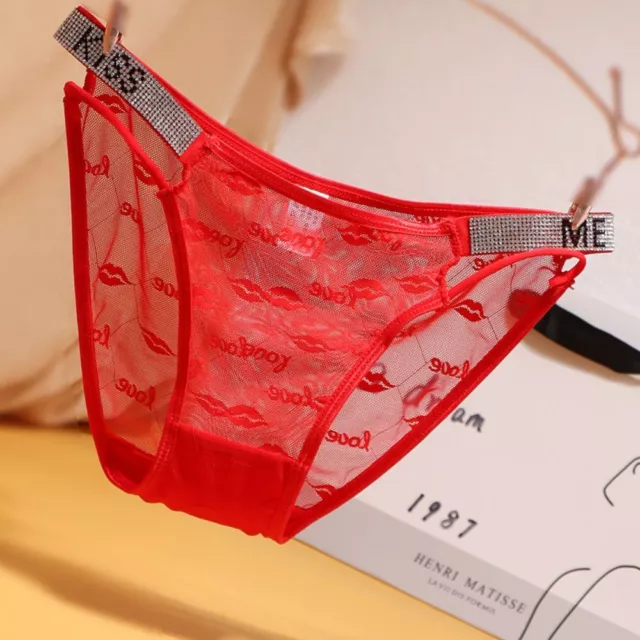 Thong Underwear Lace Brief Low Waist Panties Mesh Underpants Female Lingerie